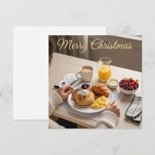 Golf Christmas Breakfast for Golfer Feestdagenkaart (Voorkant / Achterkant)