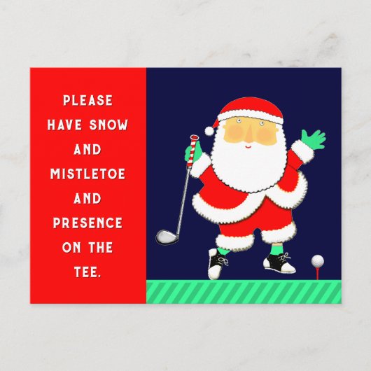 Golf Christmas Card Postcard Feestdagenkaart (Voorkant)