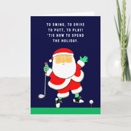 Golf Christmas Feestdagen Kaart