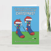 Golf Christmas Feestdagen Kaart (Voorkant)