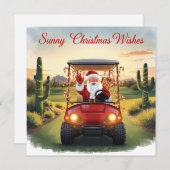 Golf Christmas from Sunny state with Santa Feestdagenkaart (Voorkant / Achterkant)