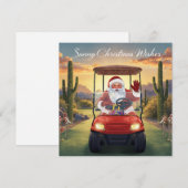 Golf Christmas from Sunny state with Santa Feestdagenkaart (Voorkant / Achterkant)