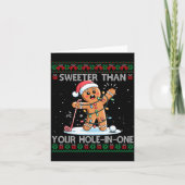 Golf Christmas Gingerbread Sweeter Than Your Hole- Kaart (Voorkant)