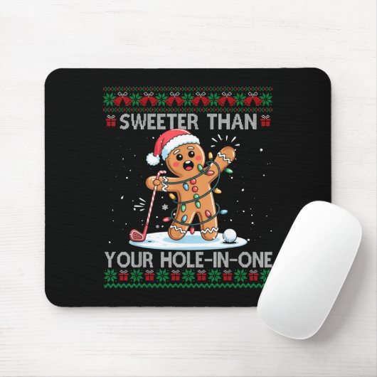Golf Christmas Gingerbread Sweeter Than Your Hole- Muismat (Met muis)
