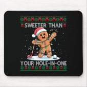 Golf Christmas Gingerbread Sweeter Than Your Hole- Muismat (Voorkant)