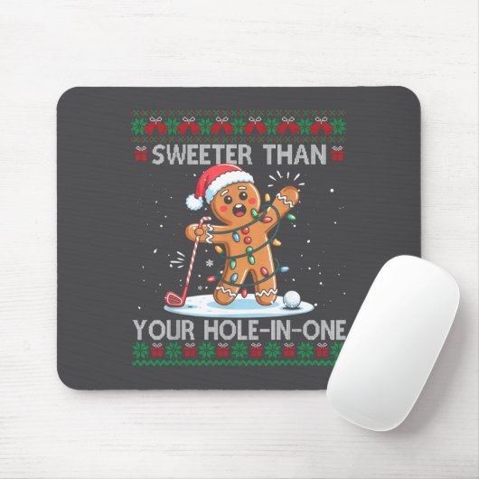 Golf Christmas Gingerbread Sweeter Than Your Hole- Muismat (Met muis)
