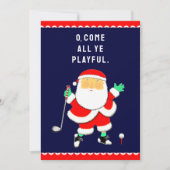 Golf Christmas Greeting Feestdagenkaart (Voorkant)
