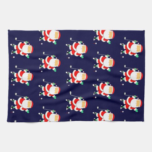 Golf Christmas Holiday Gift Kitchen Towel Theedoek (Horizontaal)