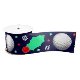 Golf Christmas Holiday Gift Satin Ribbon Satijnen Lint