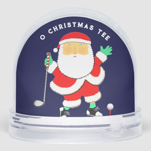 Golf Christmas Holiday Gift Sneeuwbol (Achterkant)