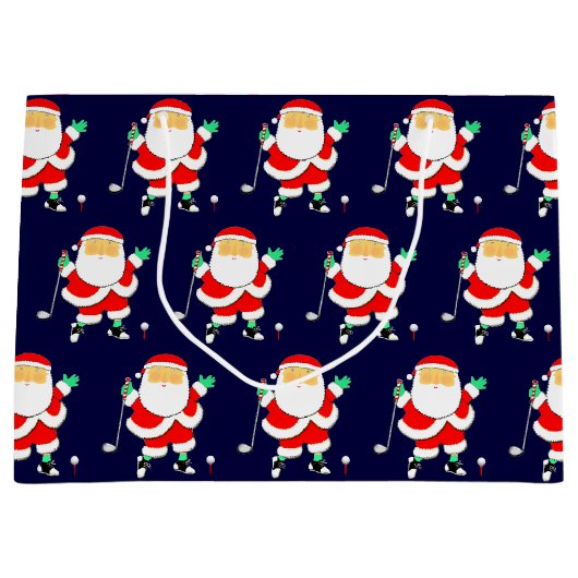 Golf Christmas Holiday Groot Cadeauzakje (Voorkant)