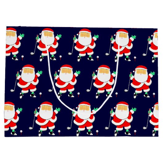 Golf Christmas Holiday Groot Cadeauzakje (Achterkant)