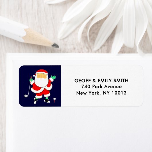 Golf Christmas Holiday Label (Insitu)