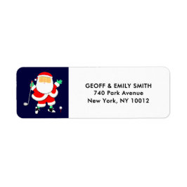 Golf Christmas Holiday Label