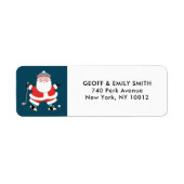 Golf Christmas Holiday Label (Voorkant)