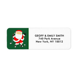 Golf Christmas Holiday Label