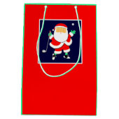 Golf Christmas Holiday Medium Cadeauzakje (Achterkant)