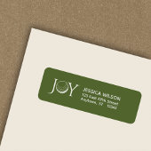 Golf Christmas Joy Retouradres Etiket