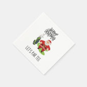 Golf Christmas Let's Par t-shirt met de Kerstman Servet (Hoek)
