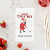 Golf Christmas Let's Par t-shirt met de Kerstman Servet (Insitu)