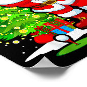 Golf Christmas Men Club Playing Santa Claus Poster (Hoek)