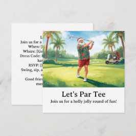 Golf Christmas Party Let’s Par tee with Santa  Kaart