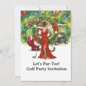 Golf Christmas Party op het zetten van groen Kaart (Voorkant)