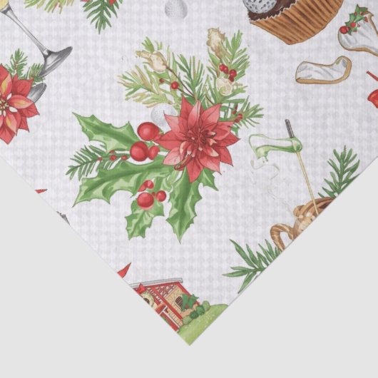 Golf Christmas Party with golf bakery themed Tissuepapier (Detail)