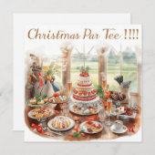 Golf Christmas Party with Golf Course Background Kaart (Voorkant / Achterkant)