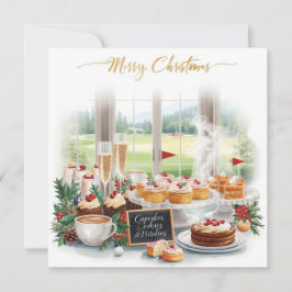 Golf Christmas Party with Golf Course Background Kaart