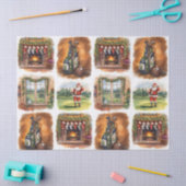 Golf Christmas Party with golf themed Tissuepapier (Craft)