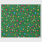 Golf Christmas Pattern Design Cadeaupapier (Vlak)