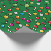 Golf Christmas Pattern Design Cadeaupapier (Hoek)