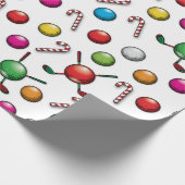 Golf Christmas Pattern Design Cadeaupapier (Hoek)