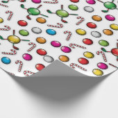 Golf Christmas Pattern Design Cadeaupapier (Hoek)