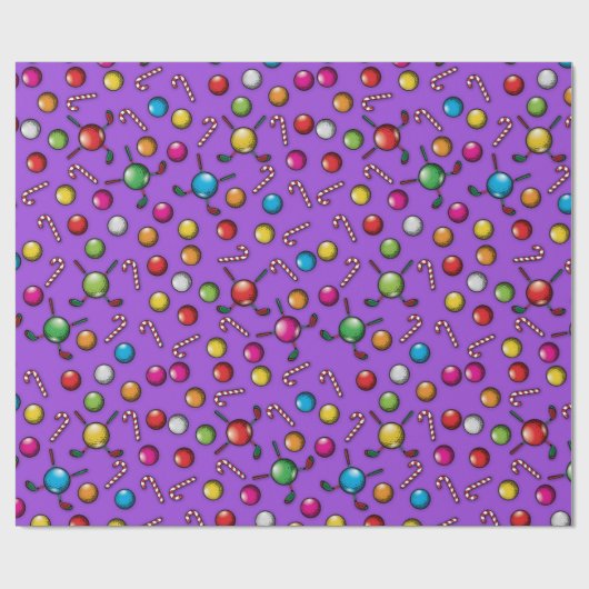 Golf Christmas Pattern Design Cadeaupapier (Vlak)