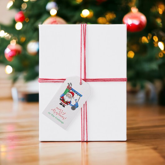 Golf Christmas Santa Custom Cadeaulabel