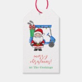 Golf Christmas Santa Custom Cadeaulabel (Voorkant)