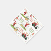 Golf Christmas Santa Golfer Course kan bij u zijn Servet (Hoek)