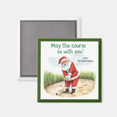 Golf Christmas Santa  May the course be with you Magneet (Voorkant / Achterkant)