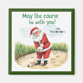 Golf Christmas Santa  May the course be with you Magneet (Voorkant)