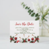 Golf Christmas save the date with golf themed Briefkaart (Staand voorkant)