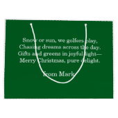 Golf Christmas themed gifts for golfer Groot Cadeauzakje (Achterkant)