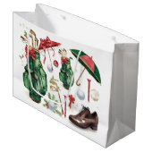 Golf Christmas themed gifts for golfer Groot Cadeauzakje (Voorkant Gekanteld)