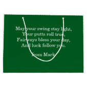 Golf Christmas themed gifts for golfer Groot Cadeauzakje (Achterkant)
