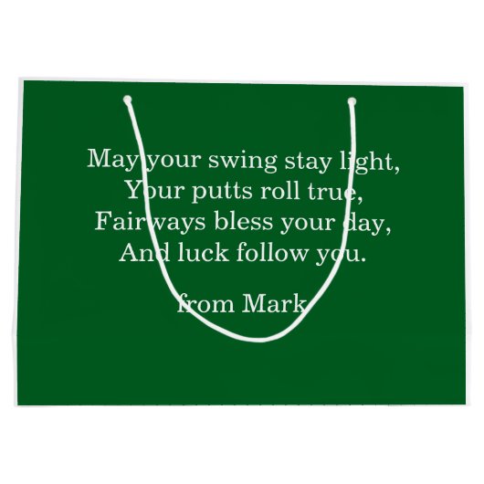 Golf Christmas themed gifts for golfer Groot Cadeauzakje (Achterkant)