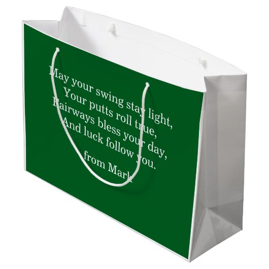 Golf Christmas themed gifts for golfer Groot Cadeauzakje (Achterkant Gekanteld)