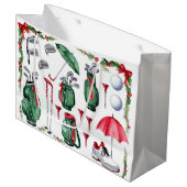 Golf Christmas themed gifts for golfer Groot Cadeauzakje (Voorkant Gekanteld)