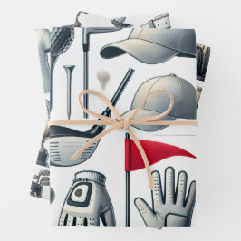 Golf Christmas themed gifts for Golfer Inpakpapier Vel