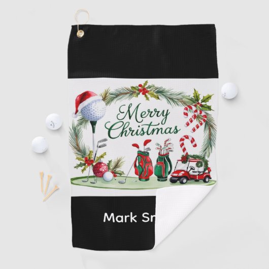 Golf Christmas themed   Golfhanddoek (Insitu)